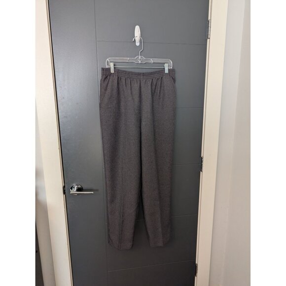 Donnkenny Pants - Donnkenny Classics Womens Charcoal Elastic Waist Pull-On Pants with Pockets - 16